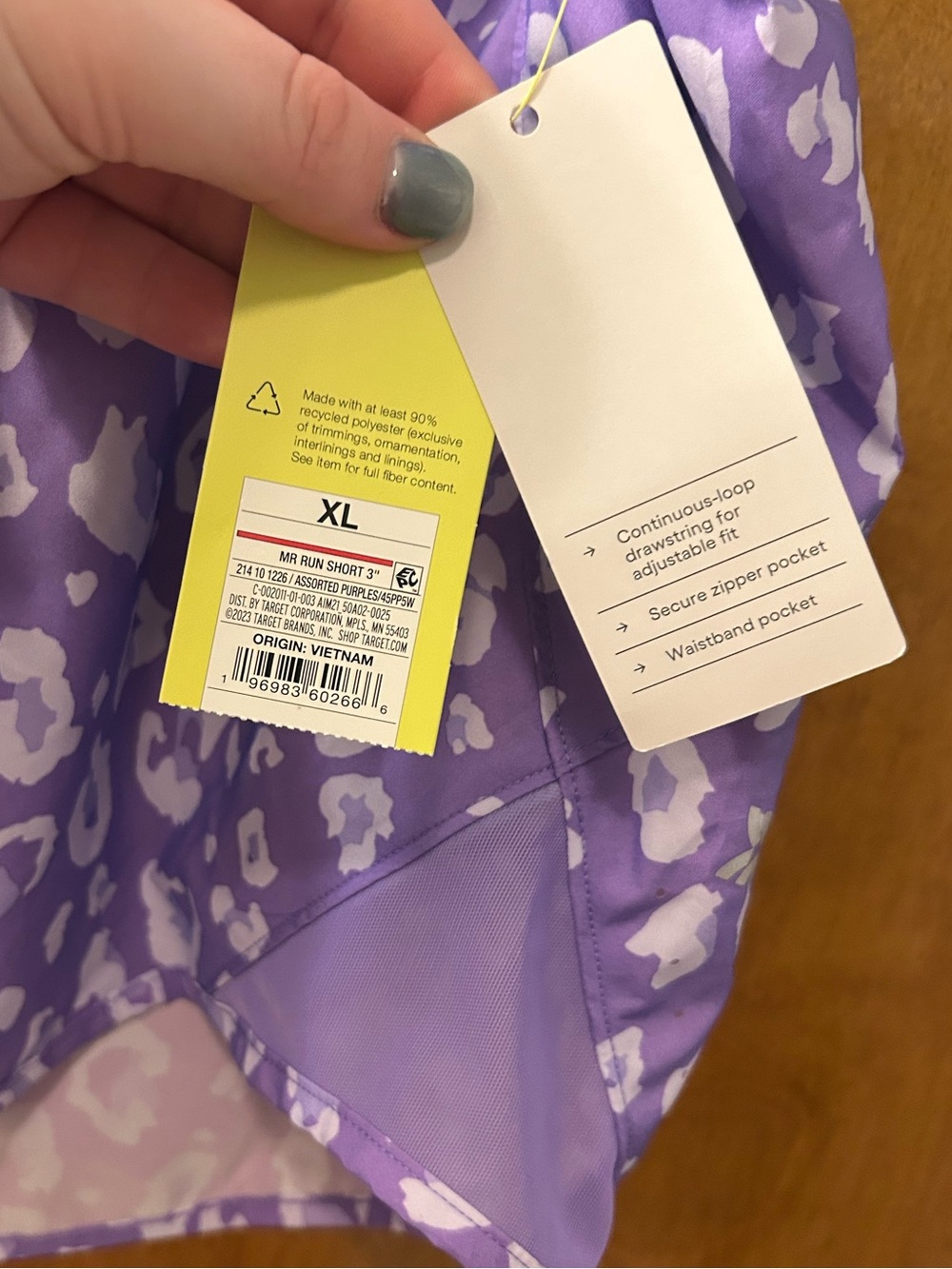 NWT all in motion Athletic Run Shorts- Leopard- Print Lavendar - Picture 4 of 6
